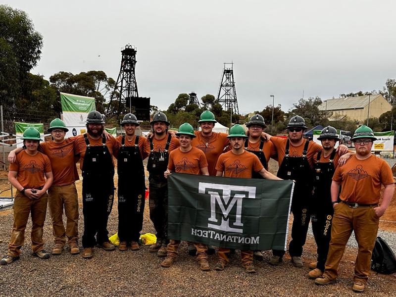 The Montana Tech mining team in Kalgoorlie, West Australia